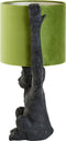 Light & Living Tafellamp Monkey - Zwart/Groen - 33x24x51cm - Modern