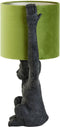 Light & Living Tafellamp Monkey - Zwart/Groen - 33x24x51cm - Modern