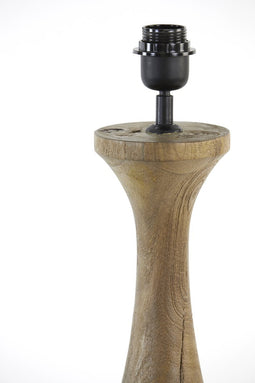 Light & Living Tafellamp Nicolo - Mangohout - 66cm - Mat Bruin - excl. kap