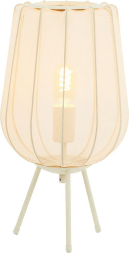 Light & Living Tafellamp Plumeria - Zand - Ø25cm - Modern - Kerst cadeau - Kerst cadeautjes - Cadeau vrouw - Cadeau man - Cadeau voor haar - Cadeau voor hem - Kerstcadeau - Kerst kado - Kado man - Kado vrouw