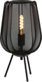 Light & Living Tafellamp Plumeria - Zwart - Ø25cm - Modern - Kerst cadeau - Kerst cadeautjes - Cadeau vrouw - Cadeau man - Cadeau voor haar - Cadeau voor hem - Kerstcadeau - Kerst kado - Kado man - Kado vrouw