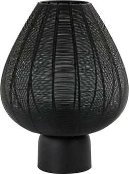 Light & Living Tafellamp Suneko - Zwart - Ø35cm - Modern - Kerst cadeau - Kerst cadeautjes - Cadeau vrouw - Cadeau man - Cadeau voor haar - Cadeau voor hem - Kerstcadeau - Kerst kado - Kado man - Kado vrouw