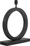 Light & Living Tafellamp Tinar - Mangohout - 55cm - Mat Zwart - excl. kap