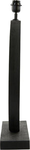 Light & Living Tafellamp Tinar - Mangohout - 64cm - Mat Zwart - excl. kap