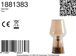 Light & Living Tafellamp Tonga - Oranje - Ø17cm - Modern - Kerst cadeau - Kerst cadeautjes - Cadeau vrouw - Cadeau man - Cadeau voor haar - Cadeau voor hem - Kerstcadeau - Kerst kado - Kado man - Kado vrouw