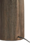 Light & Living Tafellamp Trapani - Mangohout - 35cm - Mat Donkerbruin - excl. kap