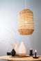 Light & Living Tripoli Hanglamp - Rotan Naturel/Wit - Ø37,5x58cm
