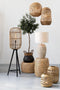 Light & Living Tripoli Hanglamp - Rotan Naturel/Wit - Ø37,5x58cm