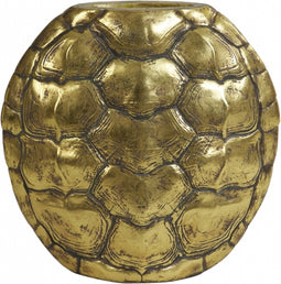 Light & Living TURTLE Vase M - 40,5x11x40 cm - Antiek Goud - Schildpad - Decoratie Vaas - Woondecoratie Schild - Gold - Dieren Vazen