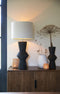 Light & Living Vaas Ayla - Keramiek - Zwart - 19 x 41 x 19 cm (BxHxD)