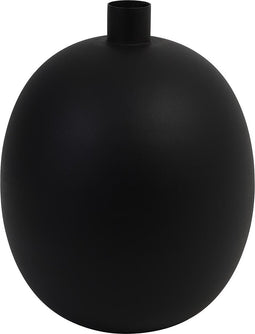 Light & Living Vaas Binco - Zwart - Ø26cm - Modern - Kerst cadeau - Kerst cadeautjes - Cadeau vrouw - Cadeau man - Cadeau voor haar - Cadeau voor hem - Kerstcadeau - Kerst kado - Kado man - Kado vrouw