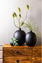 Light & Living Vaas Binco - Zwart - Ø30cm - Modern