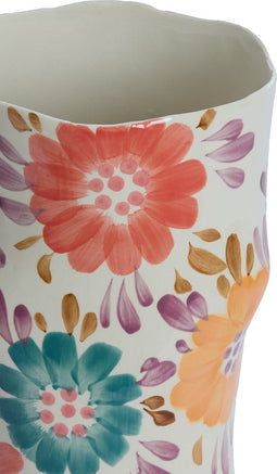Light&living Vaas deco 20x19,5x40 cm FLORI rood-oranje-paars