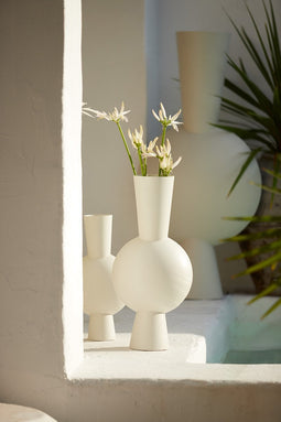 Light&living Vaas deco 22x14x40 cm KAVANDU crème