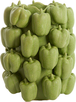 Light&living Vaas deco 23,5x23x32,5 cm BELLPEPPER keramiek mat groen