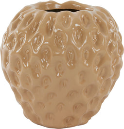 Light&living Vaas deco 25x24x23,5 cm STRAWBERRY glans beige