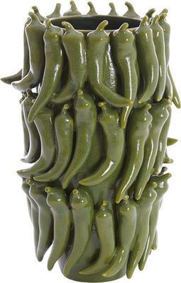 Light&living Vaas deco 26,5x25x39 cm PEPPER keramiek donker groen