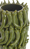 Light&living Vaas deco 26,5x25x39 cm PEPPER keramiek donker groen
