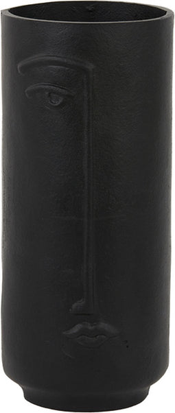 Light&living Vaas deco Ø15x35 cm CAPADE mat zwart