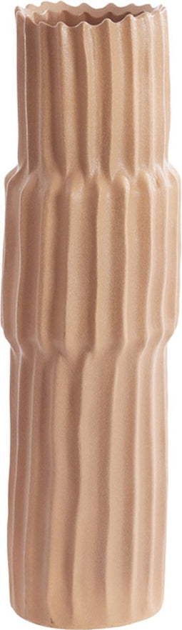 Light&living Vaas deco Ø17x58 cm LONGA keramiek cognac bruin