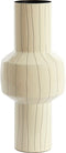 Light&living Vaas deco Ø18x42 cm SENUMA glanzend wit+zwart