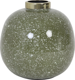 Light&living Vaas deco Ø22x22 cm CHOW groen/wit-goud