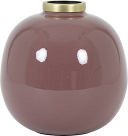 Light&living Vaas deco Ø22x22 cm CHOW oud roze-antiek brons