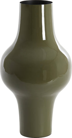 Light&living Vaas deco Ø22x40 cm SINDO glanzend donker olijf groen