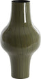Light&living Vaas deco Ø22x40 cm SINDO glanzend donker olijf groen+zwart