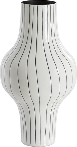 Light&living Vaas deco Ø22x40 cm SINDO glanzend wit+zwart