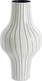 Light&living Vaas deco Ø22x40 cm SINDO glanzend wit+zwart