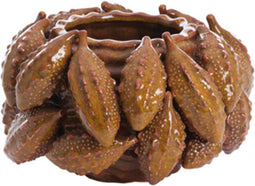 Light&living Vaas deco Ø23,5x15,5 cm PALATIK keramiek cognac bruin