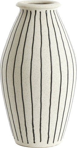 Light&living Vaas deco Ø23,5x43 cm DIPHU keramiek crème-zwart