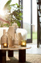 Light&living Vaas deco Ø23,5x43 cm DIPHU keramiek crème-zwart