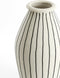 Light&living Vaas deco Ø23,5x43 cm DIPHU keramiek crème-zwart