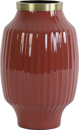 Light&living Vaas deco Ø23x37 cm DAZOU bordeaux+antiek brons