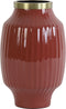 Light&living Vaas deco Ø23x37 cm DAZOU bordeaux+antiek brons