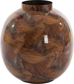 Light&living Vaas deco Ø26x27 cm MILOS bruin-licht bruin