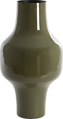 Light&living Vaas deco Ø27x49 cm SINDO glanzend donker olijf groen
