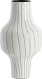 Light&living Vaas deco Ø27x49 cm SINDO glanzend wit+zwart