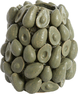 Light&living Vaas deco Ø33x37,5 cm AVOCADO keramiek olijf groen