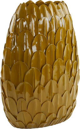 Light & Living Vaas Feder - Okergeel - 37x23x50cm - Modern