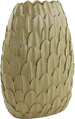 Light & Living Vaas Feder - Olijfgroen - 37x23x50cm - Modern - Kerst cadeau - Kerst cadeautjes - Cadeau vrouw - Cadeau man - Cadeau voor haar - Cadeau voor hem - Kerstcadeau - Kerst kado - Kado man - Kado vrouw