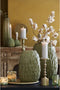Light & Living Vaas Feder - Olijfgroen - 37x23x50cm - Modern - Kerst cadeau - Kerst cadeautjes - Cadeau vrouw - Cadeau man - Cadeau voor haar - Cadeau voor hem - Kerstcadeau - Kerst kado - Kado man - Kado vrouw
