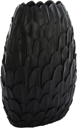 Light & Living Vaas Feder - Zwart - 37x23x50cm - Modern