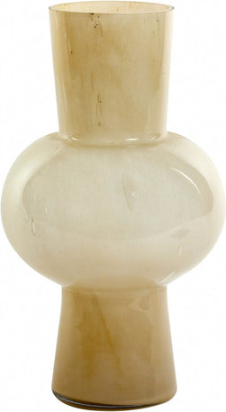 Light & Living - Vaas Halley Naturel - Glas Creme - 40x23x23cm (hxbxd)