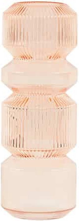 Light & Living vaas Josia | Glas glanzend | Perzik | ø 12,5 x 35 cm