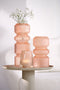 Light & Living vaas Josia | Glas glanzend | Perzik | ø 12,5 x 35 cm