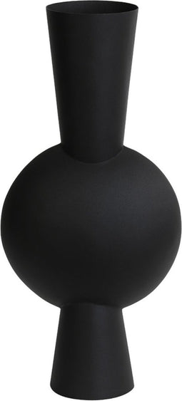 Light & Living Vaas Kavandu - Zwart - 26x19x54cm - Modern - Kerst cadeau - Kerst cadeautjes - Cadeau vrouw - Cadeau man - Cadeau voor haar - Cadeau voor hem - Kerstcadeau - Kerst kado - Kado man - Kado vrouw
