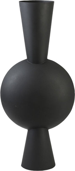 Light & Living Vaas Kavandu - Zwart - 37.5x22x81cm - Modern - Kerst cadeau - Kerst cadeautjes - Cadeau vrouw - Cadeau man - Cadeau voor haar - Cadeau voor hem - Kerstcadeau - Kerst kado - Kado man - Kado vrouw